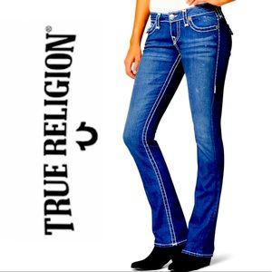 True Religion Blue Jeans “Billy” Style!  Barely worn.  Always Dry Cleaned.